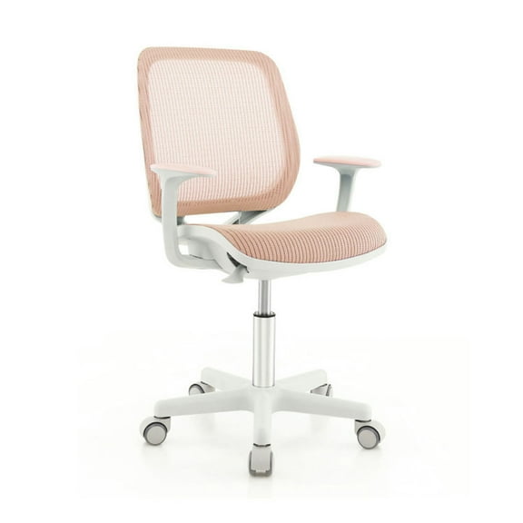 Resenkos Swivel Mesh Children Computer Chair with Adjustable Height-Pink, Kids Chairs for Kids
