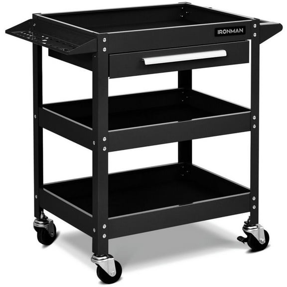 Resenkos Tool Cart, Tool Storage Organizer,Rolling Tool Cart Mechanic Cabinet Storage ToolBox Organizer with Drawer-Black