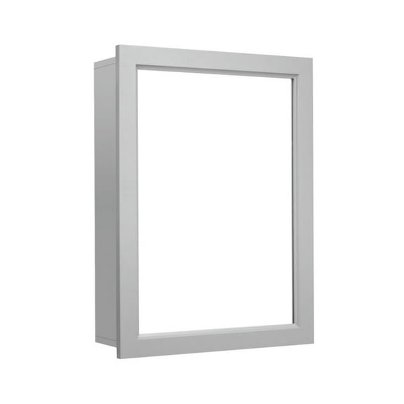 Resenkos Wall-Mounted Mirrored Medicine Cabinet-Gray, Wall Cabinet for Bathroom Laundry Room Kitchen