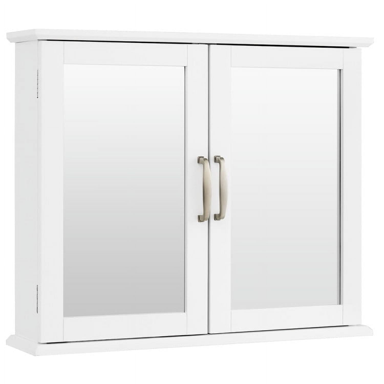 Resenkos Wooden Bathroom Wall Cabinet Space Saver Over The Toilet Storage Cabinet with Door and Adjustable Shelf for Bathroom Laundry Room Kitchen