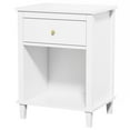 thumbnail image 1 of Resenkos Wooden Nightstand for Kids Bedroom with 1 Drawers & Open Cubby, White, 1 of 8