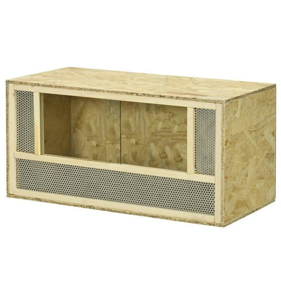 Resenkos Wooden Reptile Terrarium with Sliding Door for Chameleon, Lizard, Snake, Frog, Turtle
