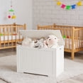 thumbnail image 1 of Resenkos Wooden Toy Box Kids Storage Chest Bench -White, Kids Toy Storage for Kids, Boys, Girls, Nursery, 1 of 9