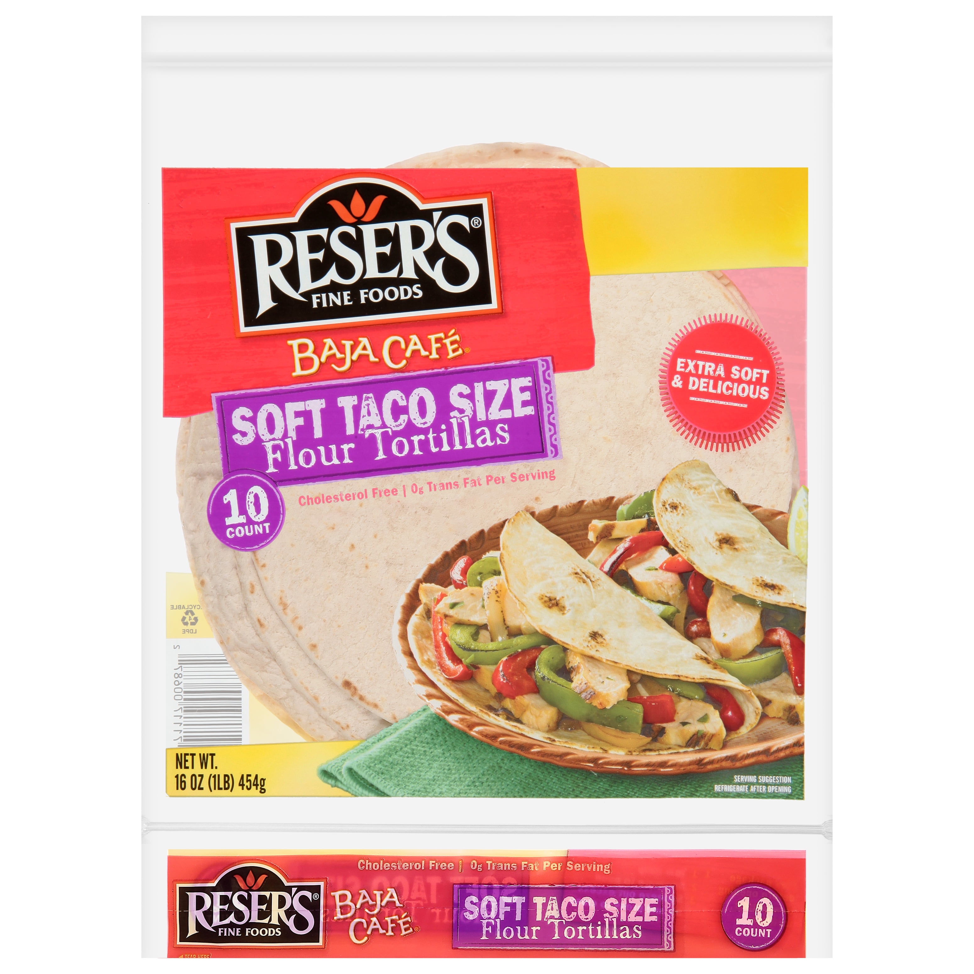 Resers's Baja Cafe Taco Flour Tortillas 8", 16 oz, 10 Count
