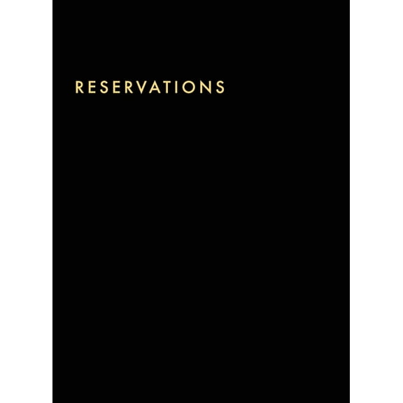 Reservations Book: Hardcover Restaurant Reservations, Double Page per Day for Lunch and Dinner, 8.5x11", Black, (Hardcover)