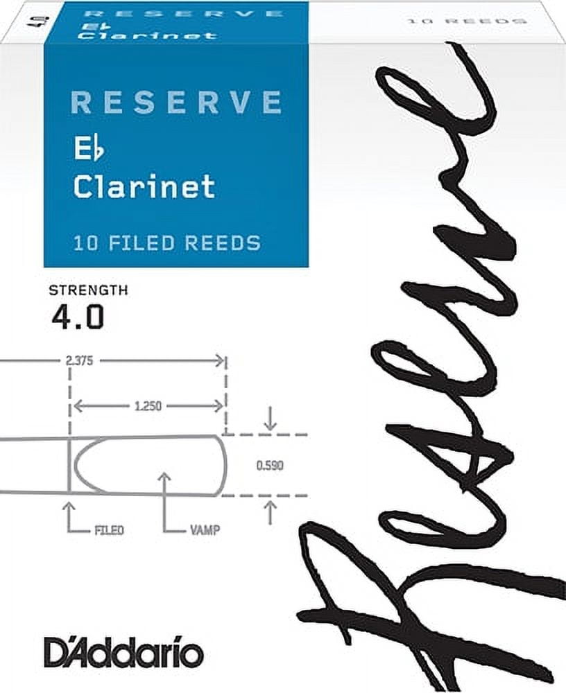 Reserve Eb Clarinet Reeds - Box of 10 - Strength 4.0