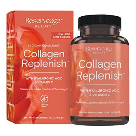Reserveage Beauty, Collagen Replenish, Collagen Booster, Collagen Supplement for Skin Care and Hair Growth, Supports Natural Elastin Production, 120 30 Servings