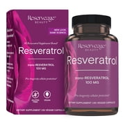 Reserveage Beauty, Resveratrol 100 mg, Antioxidant Supplement for Heart and Cellular Health, Supports Healthy Aging and Immune System, Paleo, Keto, 60 Capsules 60 Servings