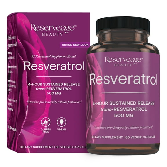 Reserveage Nutrition Resveratrol 500 mg 60 Veg Caps