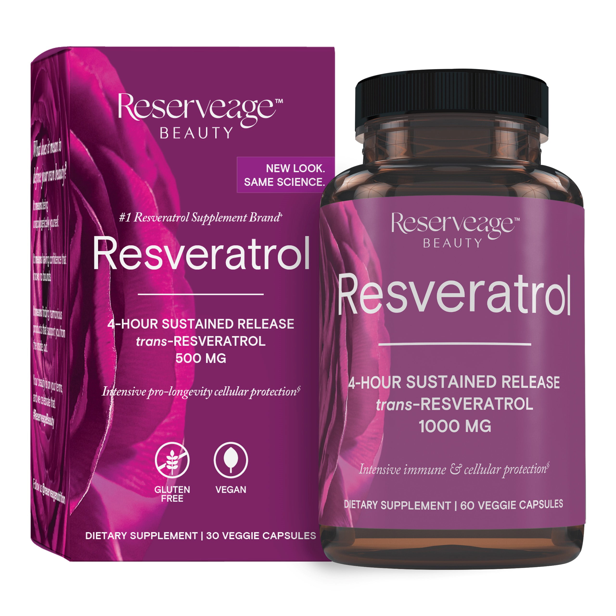 Reserveage, Resveratrol 1000 mg, Antioxidant Supplement for Heart and