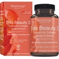 thumbnail image 1 of Reserveage Tres Beauty 3 Beauty Supplement for Hair Skin and Nails with Collagen Keratin and Biotin Gluten Free 90 Capsules 30 Servings, 1 of 5
