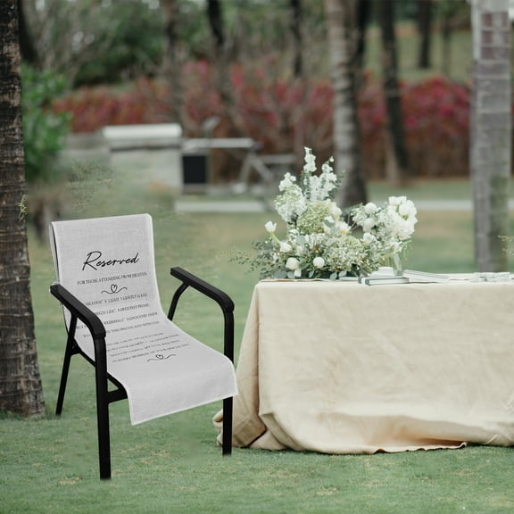 Reserved Memorial Wedding Chair Sign Save a Seat​ for Someone in Heaven Easily Foldable for Wedding Ceremonies Loving Memory