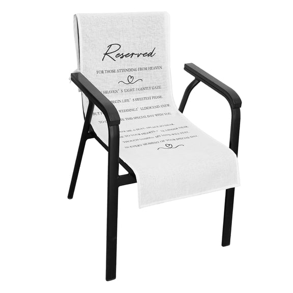 Reserved Memorial Wedding Chair Sign Save a Seat for Someone in Heaven Easily Foldable for Wedding Ceremonies Loving Memory