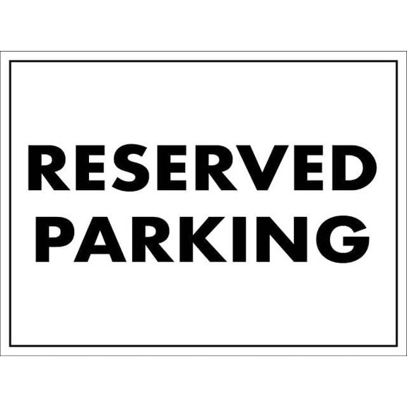 Reserved Parking 8"x12" Aluminum Tin Sign - Safety Warning Alert for Indoor & Outdoor Use