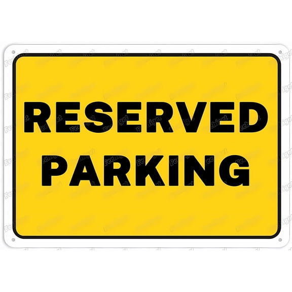 Reserved Parking Funny Vintage Sign - 8"x12" Tin Sign Wall Art Decor Iron Poster for Home Farmhouse Bar Cafe Yard Indoor Outdoor, Parking Zone, Humor Decor
