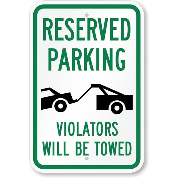 Reserved Parking Metal Sign Weatherproof Size: 16 x 12 Inch