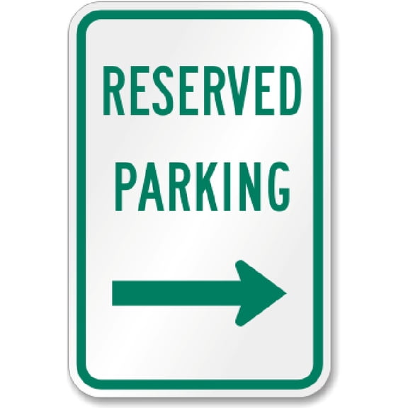 Reserved Parking Metal Sign Weatherproof Size: 16 x 12 Inch
