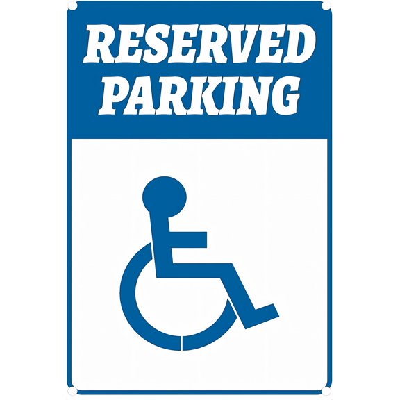 Reserved Parking Retro Look Decoration Crafts - 8"x12" Metal Poster, Stylish Parking Decor for Home Bar Kitchen Coffee Man Cave Garage