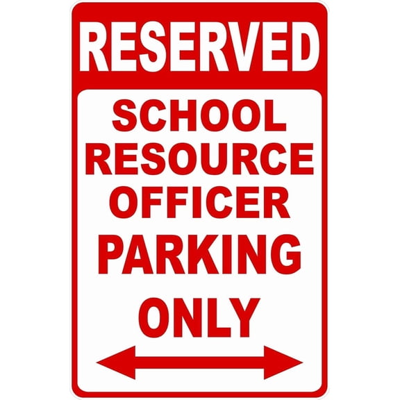 Reserved Parking for School Resource Officer Only Sign – 8x12 Inch Reflective Aluminum,UV Protected & Weatherproof,Clear & Visible Parking Restriction Sign for School Zones