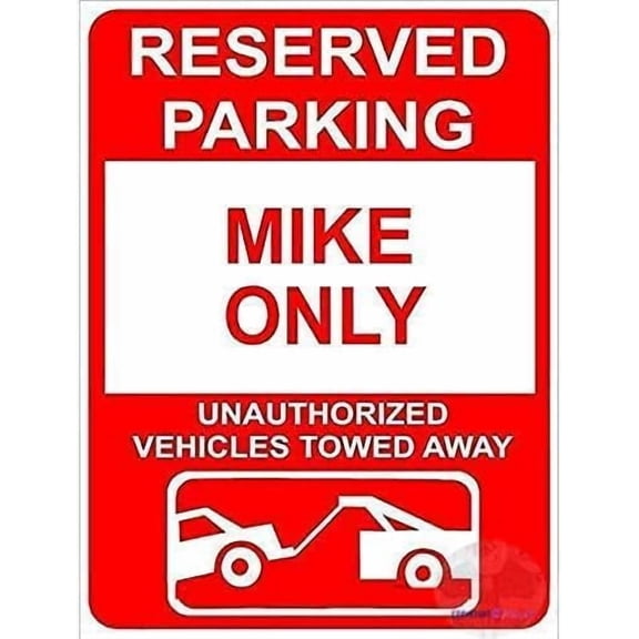 Reserved Parking Sign – 8x12 Inch Reflective RustFree Aluminum,Personalized Parking Space Sign,UV Protected & Weatherproof,Unauthorized Vehicles Towed Away Warning for Business or Home