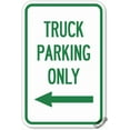 thumbnail image 1 of Reserved Parking Sign Truck Parking Only with Left Arrow| 12" X 8" Metal tin Signs Aluminum Rust Proof Parking Sign, 1 of 4