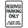 thumbnail image 1 of Reserved Parking Violators Parking Signs Metal Sign Tin Sign 8x12 Inch - Caution Safety Warning Security Signs Indoor & Outdoor Signs for Home, Office, Work, 1 of 5