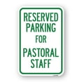 thumbnail image 1 of Reserved Parking for Pastoral Staff | 18" X 24" Heavy-Gauge Aluminum Rust Proof Parking Sign | Protect Your Business & Municipality | Made in The USA, 1 of 4
