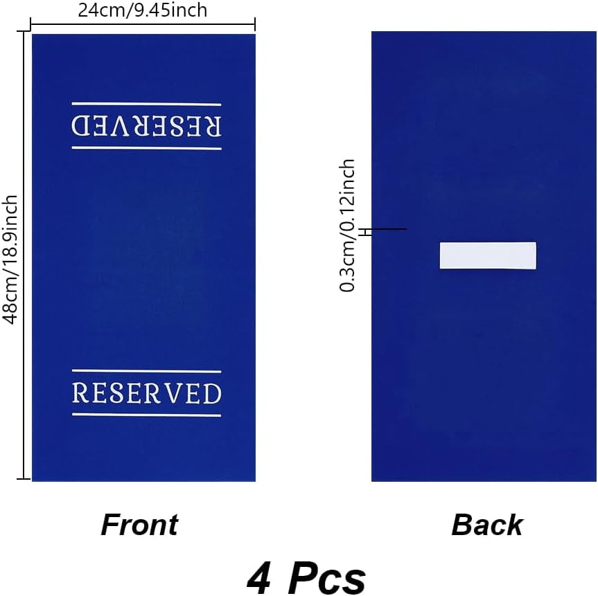 Reserved Seating Sign Seating Placeholder with Printed Word Reserved ...