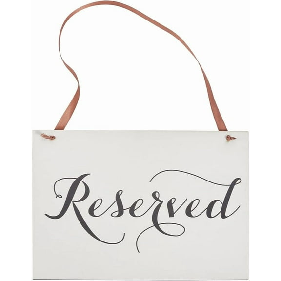 Reserved Seating Signs Wood Reserved Hanging Sign with Rope Special Events Reserved Signs Rustic Weddings Reserved Seating Signs