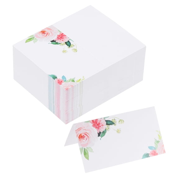 Reserved Table Signs,Floral Sign Place Cards for Table at Restaurant,Wedding Reception,Business Meeting,Christmas 100Pcs