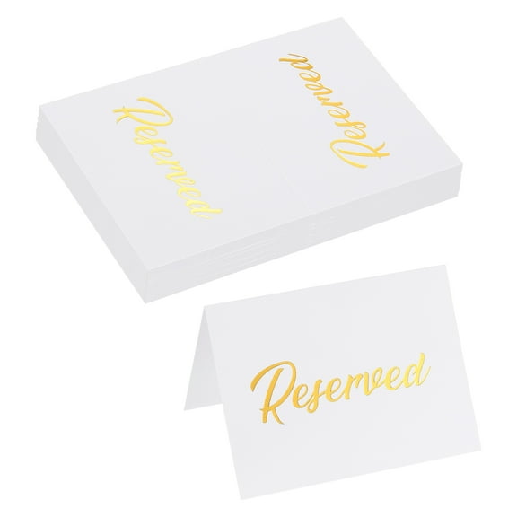 Reserved Table Signs,Gold Reserved Place Cards for Table at Restaurant,Wedding Reception,Business,Christmas 10Pcs