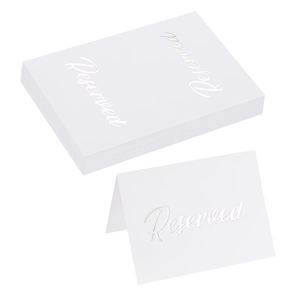 Reserved Table Signs,Silvery Reserved Place Cards for Table at Restaurant,Wedding Reception,Meeting,Christmas 10Pcs