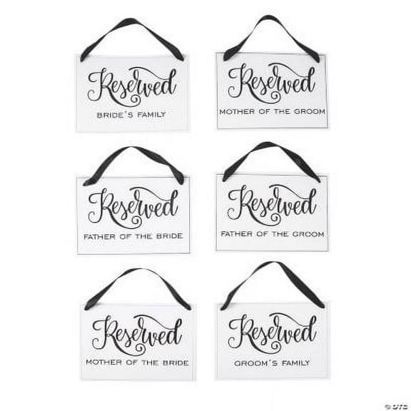 Reserved for Wedding Signs, Wedding, Party Decor, 6 Pieces