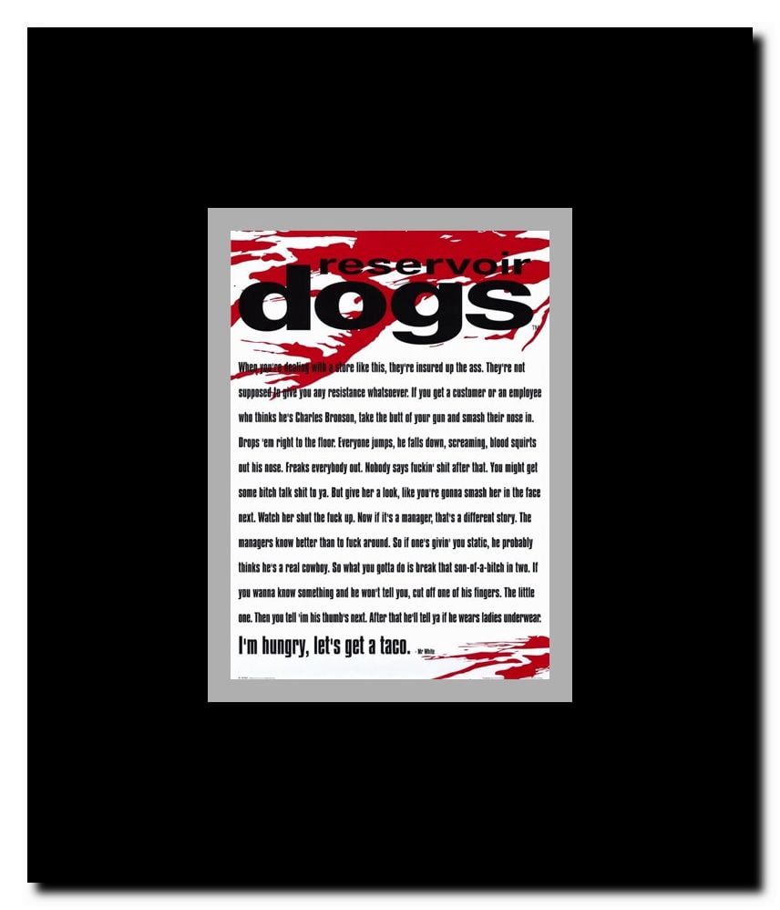 Reservoir Dogs Framed Movie Poster