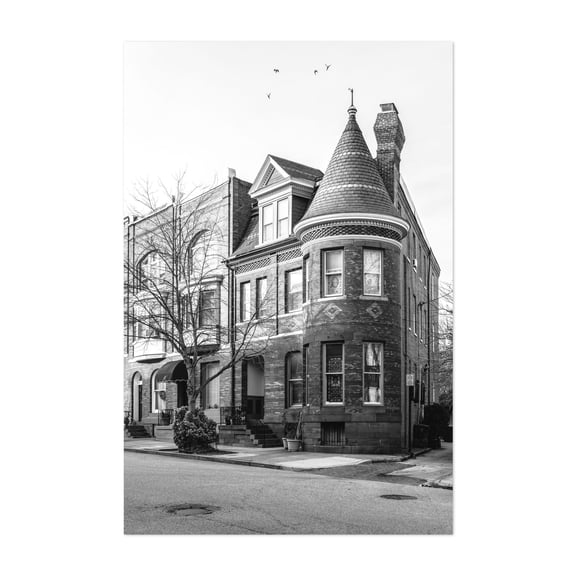 Reservoir Hill 02 B&W - Baltimore Maryland Photography Unframed Wall Art Print 5 x 7 inches