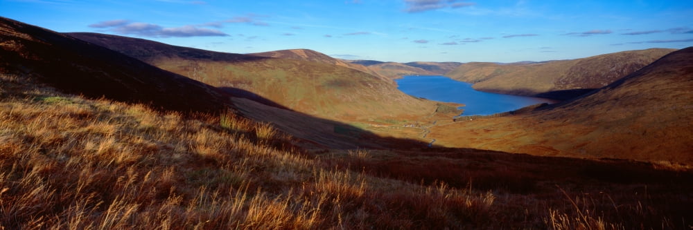 Reservoir surrounded by hills Megget Reservoir Scottish Borders Scotland Canvas Art - Panoramic Images (27 x 9)