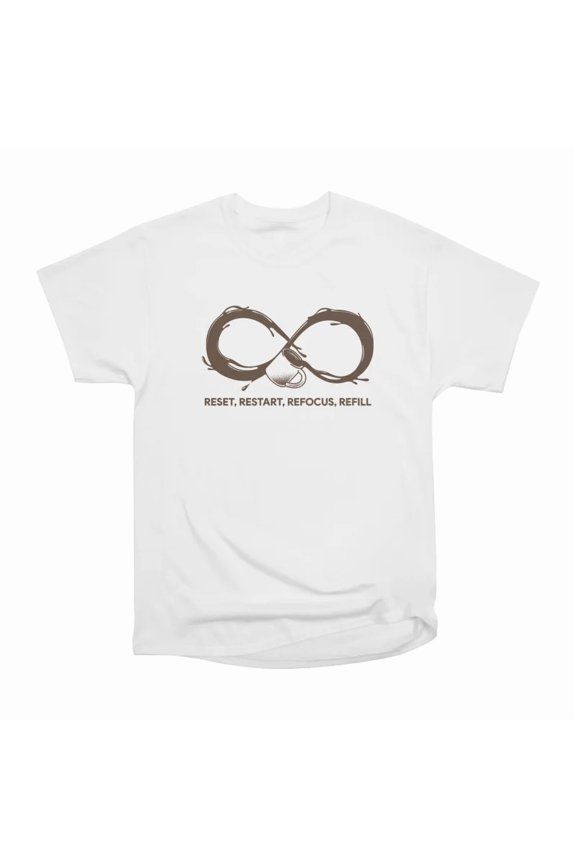 Reset Restart Refocus Refill Coffee by Tobe Fonseca T-Shirt Tee Gift For Him Merch For Her