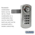 thumbnail image 1 of Resettable Combination Lock - for Extra Wide Designer Wood Locker Door - Silver, 1 of 1