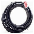 thumbnail image 1 of Resettable Self Coiling Bike Cable Combination Lock, Durable Basic Bike Cable Lock, Anti-Theft Bicycle Password Lock for Outdoor & Daily Use, Black, 39.37*0.26in, 1 of 3