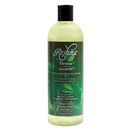 Reshma Beauty Shampoo Infused with Henna Oil, ProVitamin B5, and Brahmi |Strengthening & Volumizing Shampoo for All Hair Types | Sulfate Free, Paraben Free, Silicon Free