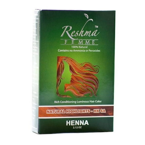 Reshma Femme Henna Hair Color, Natural Highlights HK 6 A, 2.12 Oz