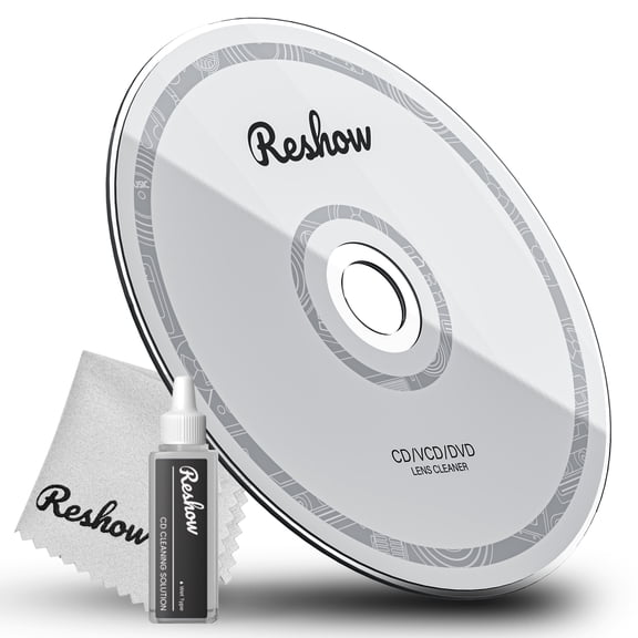 Reshow Laser Lens Cleaning Disc, Daily Use Disc Cleaner Kit for CD & DVD Players