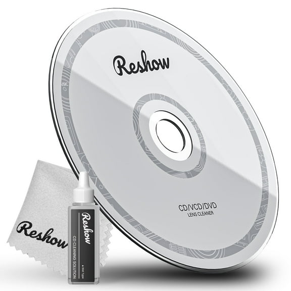 Reshow Laser Lens Cleaning Disc, Daily Use Disc Cleaner Kit for CD & DVD Players