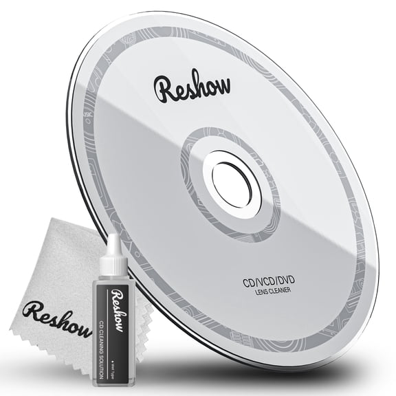 Reshow Laser Lens Cleaning Disc, Daily Use Disc Cleaner Kit for CD & DVD Players