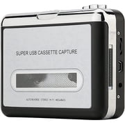 Reshow Portable Walkman Cassette Player, USB Tape to MP3 Digital Converter for Laptop/PC, Silver