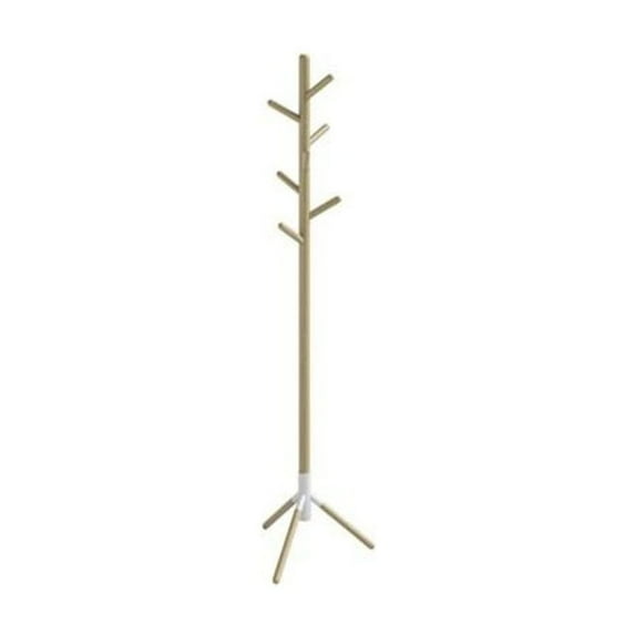 Safco Standing Coat Tree Garment Rack, 8 Hook , Wood, White Coat Rack