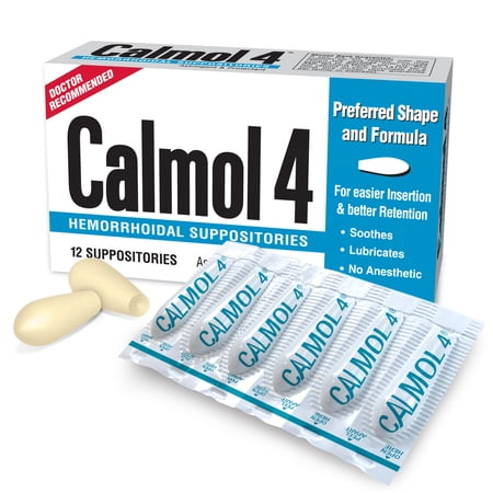 ResiCal Calmol 4 Hemorrhoidal Suppositories, 24 Count