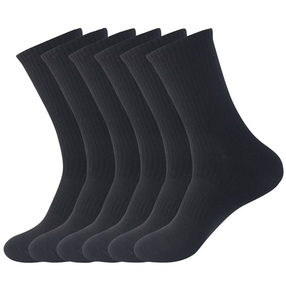 Resicozy 3 Pair Men Dressy Socks Soft Thin Crew Socks for Business Casual Solid Color Stockings 2026 Black