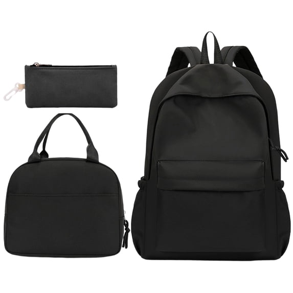 Resicozy 3 Pcs Backpack Bookbag Casual Lightweight Travel Rucksack Daypack Backpacks for Teens College Bags Backpack 2026 Black