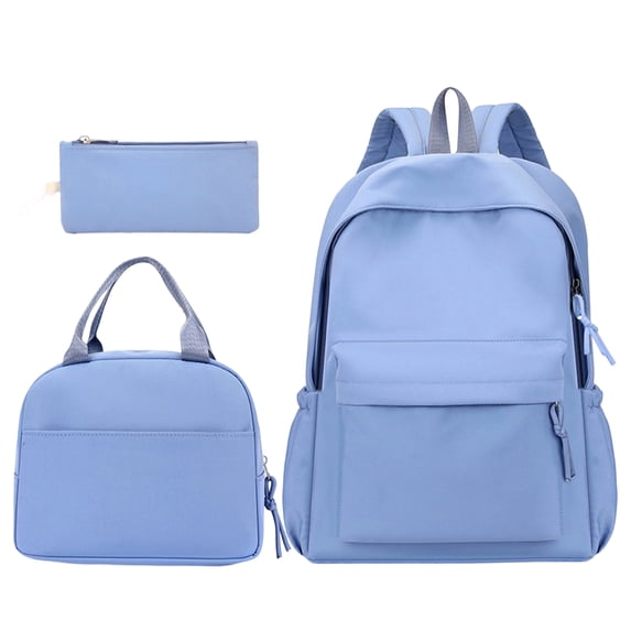 Resicozy 3 Pcs Backpack Bookbag Casual Lightweight Travel Rucksack Daypack Backpacks for Teens College Bags Backpack 2026 Blue